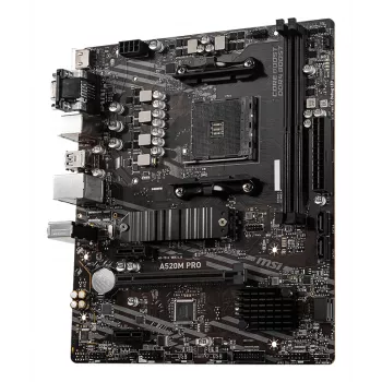 MSI A520M PRO pagrindinė plokštė AMD A520 Socket AM4 micro ATX