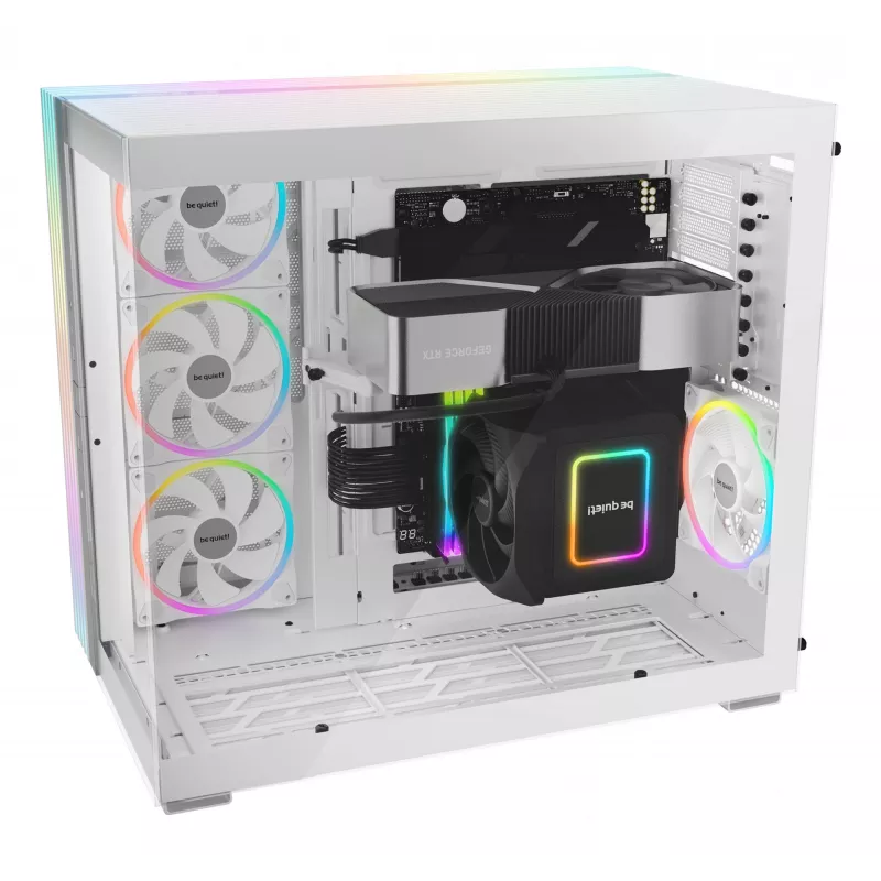 PC Case bequiet! LIGHT BASE 900 FX Full Tower White — Full Tower, XL-ATX, RGB ventiliatoriai, 49,5 cm GPU, 190 mm CPU aušintuvas