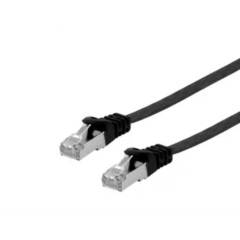 Equip Cat.6A U/FTP plokščiasis pataisinis kabelis RJ-45 0,5 m juodas