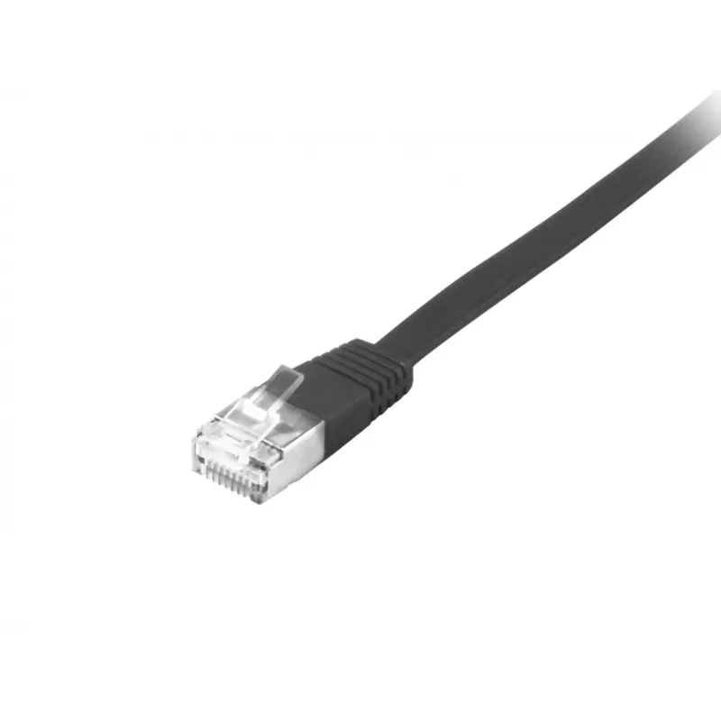 Equip Cat.6A U/FTP plokščiasis pataisinis kabelis RJ-45 0,5 m juodas