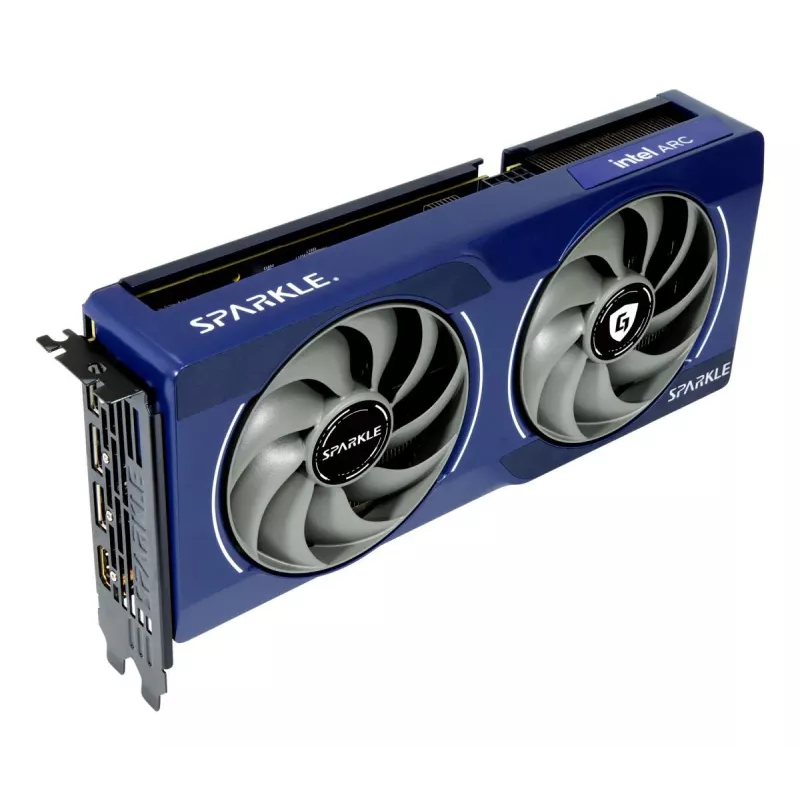 Vaizdo plokštė „Sparkle Arc B570 Eclipse OC“ — 10 GB GDDR6, PCIe 4.0 x8, 2660 MHz, 160 bitų, 380 GB/s, 2 ventiliatoriai, 170 W