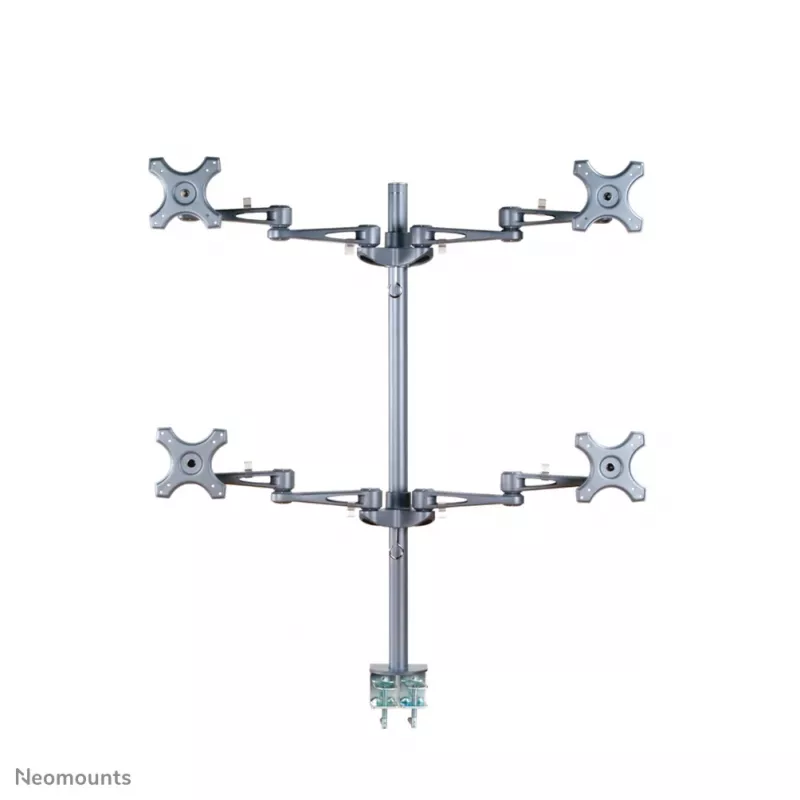 Neomounts FPMA-D935D4 Monitor laikiklis 10-27 colių, spaustuvas, 6 kg, 25,4 cm (10 colių), 68,6 cm (27 colių), 100 x 100 mm, sidabrinis