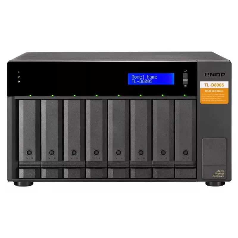 QNAP TL-D800S išorinis diskų korpusas HDD/SSD korpusas Juoda, Pilka 2.5/3.5 colio