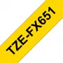 Brother TZE-FX651 etikečių juostelė Juoda ant geltonos TZ