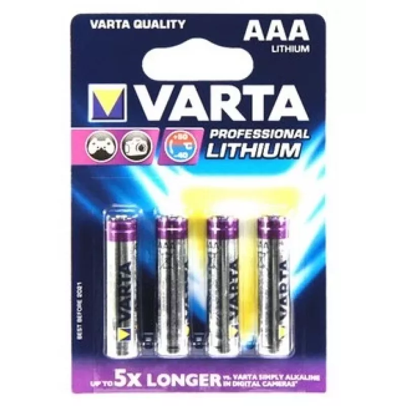 VARTA baterija vienkartinė Ultra Lithium Aaa 1.5v 4 vnt.