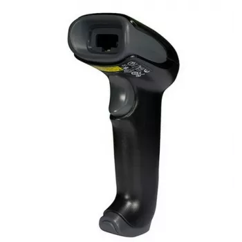 HONEYWELL Brūkšninių kodų skaitytuvas Voyager 1250g USB rinkinys – jame yra juodas skaitytuvas 1250g, USB Type A spiralinis laidas 3 m ir dokumentacija
