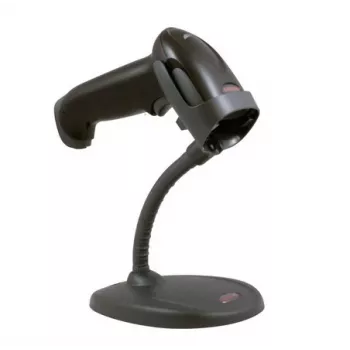 HONEYWELL Brūkšninių kodų skaitytuvas Voyager 1250g USB rinkinys – jame yra juodas skaitytuvas 1250g, USB Type A spiralinis laidas 3 m ir dokumentacija