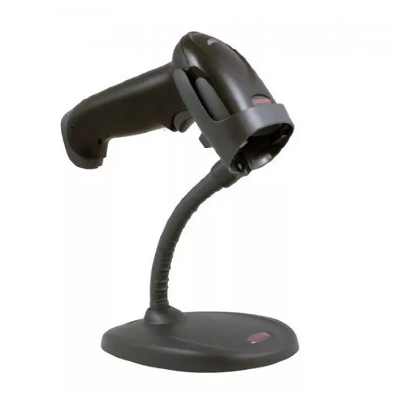 HONEYWELL Brūkšninių kodų skaitytuvas Voyager 1250g USB rinkinys – jame yra juodas skaitytuvas 1250g, USB Type A spiralinis laidas 3 m ir dokumentacija