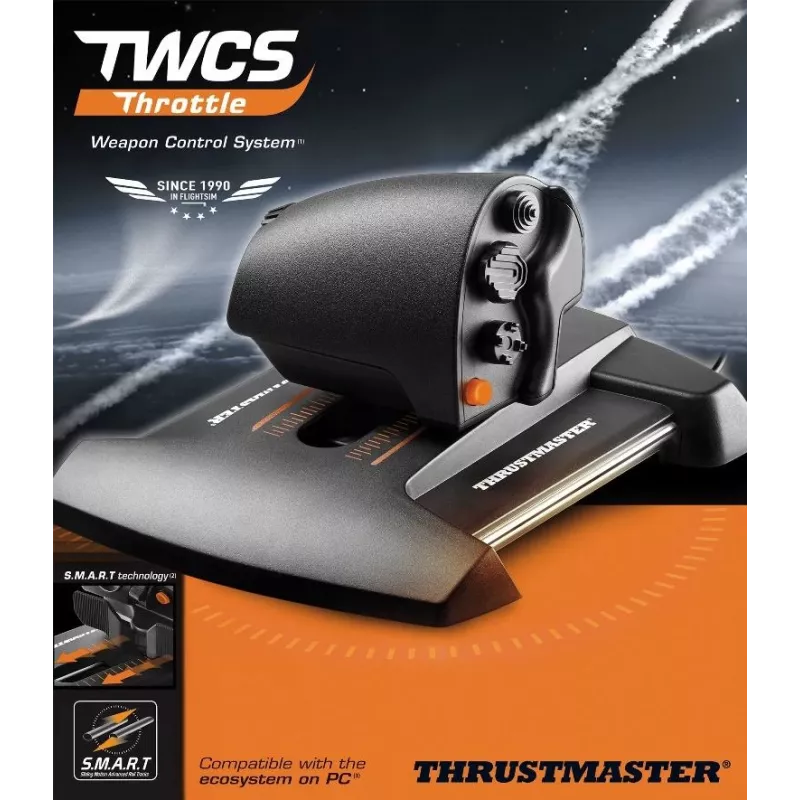 Thrustmaster TWCS droselinė svirtis juoda USB vairasvirtė analoginė PC