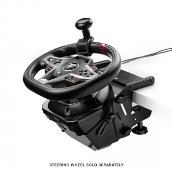 Thrustmaster SimTask vairo komplektas, lenktyninio vairo laikiklis ir sukamoji rankenėlė sunkiasvorių transporto priemonių vairavimo simuliacijoms, suderinamas su T128 ir T248 lenktyniniais vairarais