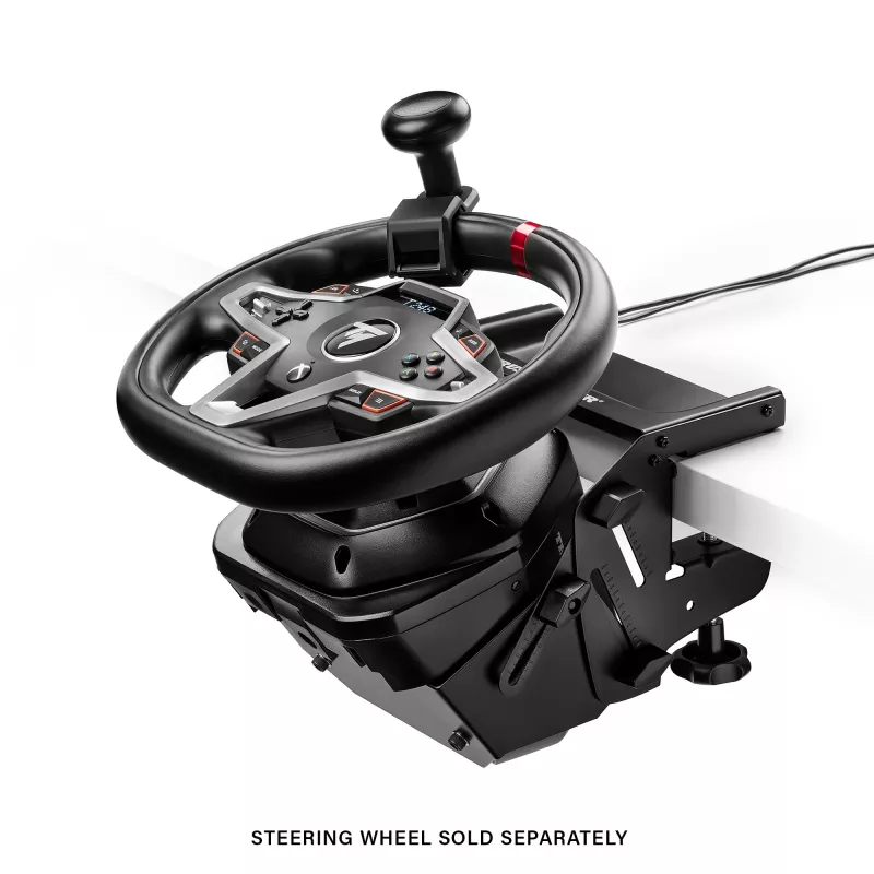 Thrustmaster SimTask vairo komplektas, lenktyninio vairo laikiklis ir sukamoji rankenėlė sunkiasvorių transporto priemonių vairavimo simuliacijoms, suderinamas su T128 ir T248 lenktyniniais vairarais