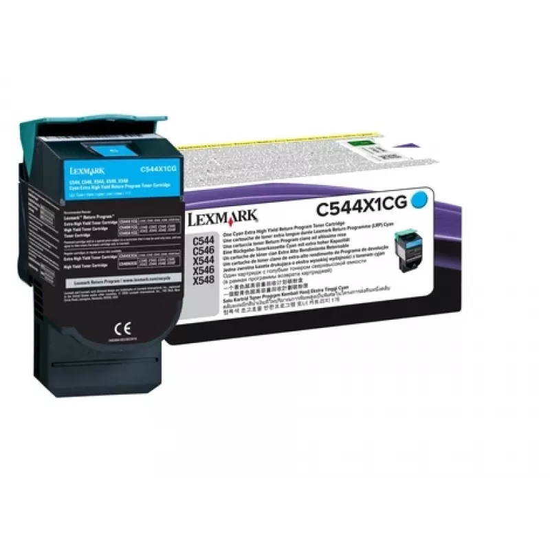 LEXMARK Tonerio kasetė - 4k puslapių - Žydra Skirta C544/ X544 (0c544x1cg)