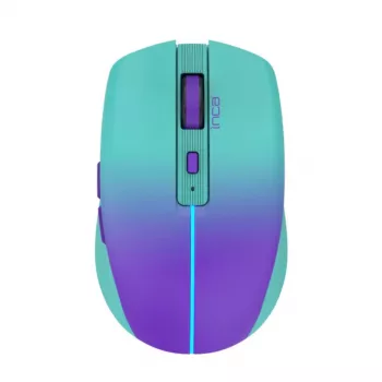 INCA belaidė pelė Iwm-511rm - RF belaidė + Bluetooth + USB Type-C - 1600dpi - 6 mygtukai - žalia violetinė