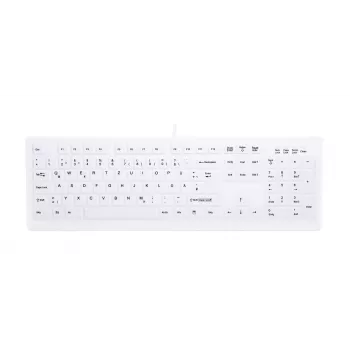 Contour Design Active Key Contour ClassicClean medicininė klaviatūra su nuimamu dangteliu, pilno dydžio, laidinė, balta, DE C8100