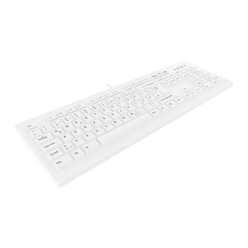 Contour Design Active Key Contour ClassicClean medicininė klaviatūra su nuimamu dangteliu, pilno dydžio, laidinė, balta, DE C8100