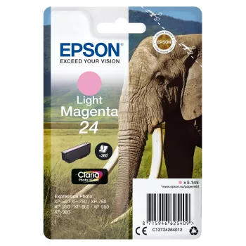 Epson Elephant Singlepack Light Magenta 24 Claria Photo HD rašalas