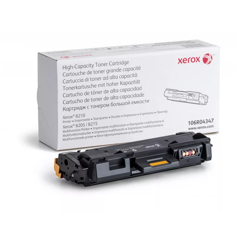 Xerox Genuine ® B205 Multifunction Printer/B210 Printer/B215 Multifunction Printer juoda didelės talpos dažų kasetė (3000 psl.) - 106R04347