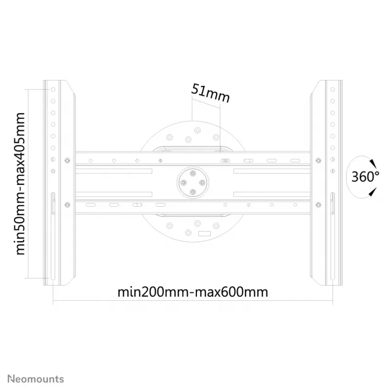 Neomounts LED-WR100Juoda TV laikiklis sienai 37-75 colių - pasukamas