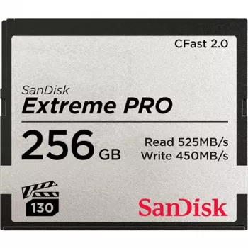 WESTERN DIGITAL SanDisk Extreme Pro Cfast 2.0 atminties kortelė 256 GB – 525 MB/s skaitymo greitis