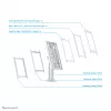 Neomounts DS15-640WH1 stovas planšetiniam kompiuteriui ant stalo 9,7-11 colių - užrakinamas