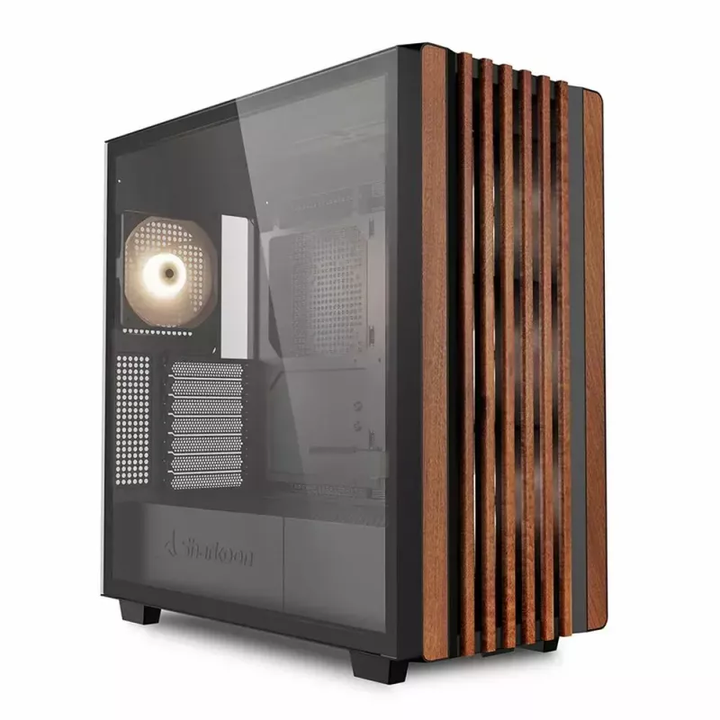 PC Case Sharkoon REBEL C70G RGB Full Tower Black, Wood