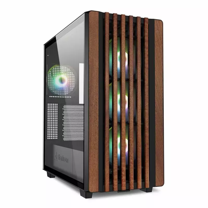 PC Case Sharkoon REBEL C70G RGB Full Tower Black, Wood
