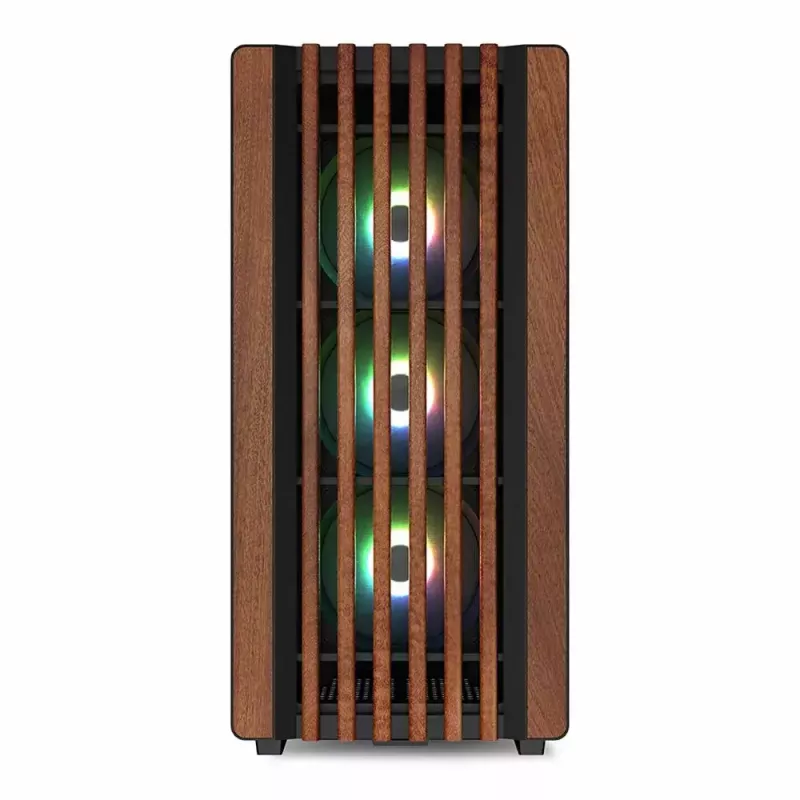 PC Case Sharkoon REBEL C70G RGB Full Tower Black, Wood