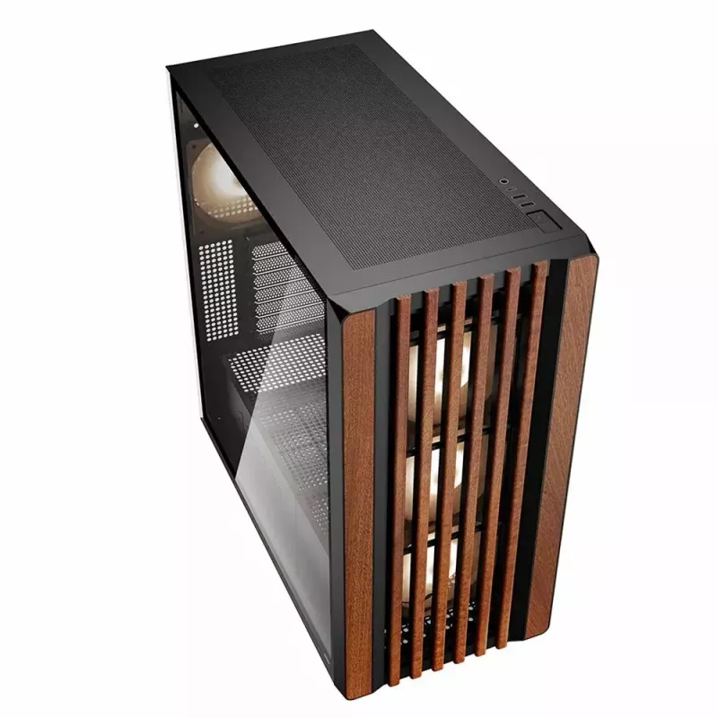 PC Case Sharkoon REBEL C70G RGB Full Tower Black, Wood
