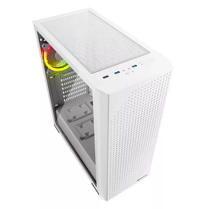 PC korpusas Sharkoon VS9 RGB Midi Tower baltas