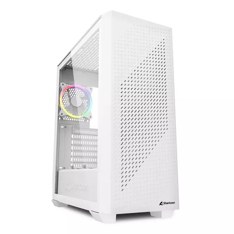 PC korpusas Sharkoon VS9 RGB Midi Tower baltas