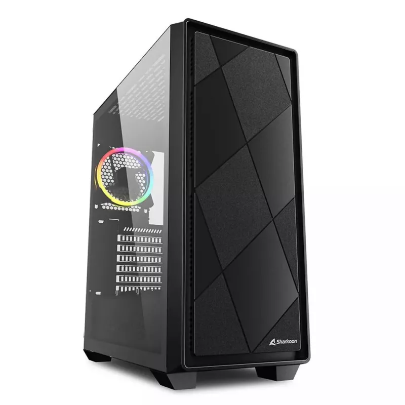 PC korpusas Sharkoon VS8 RGB Midi Tower juodas