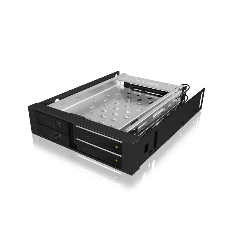 ICY BOX IB-2227StS 8,89 cm (3,5 colio) kietojo disko dėklas Juoda
