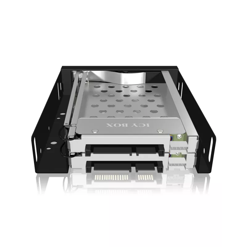 ICY BOX IB-2227StS 8,89 cm (3,5 colio) kietojo disko dėklas Juoda