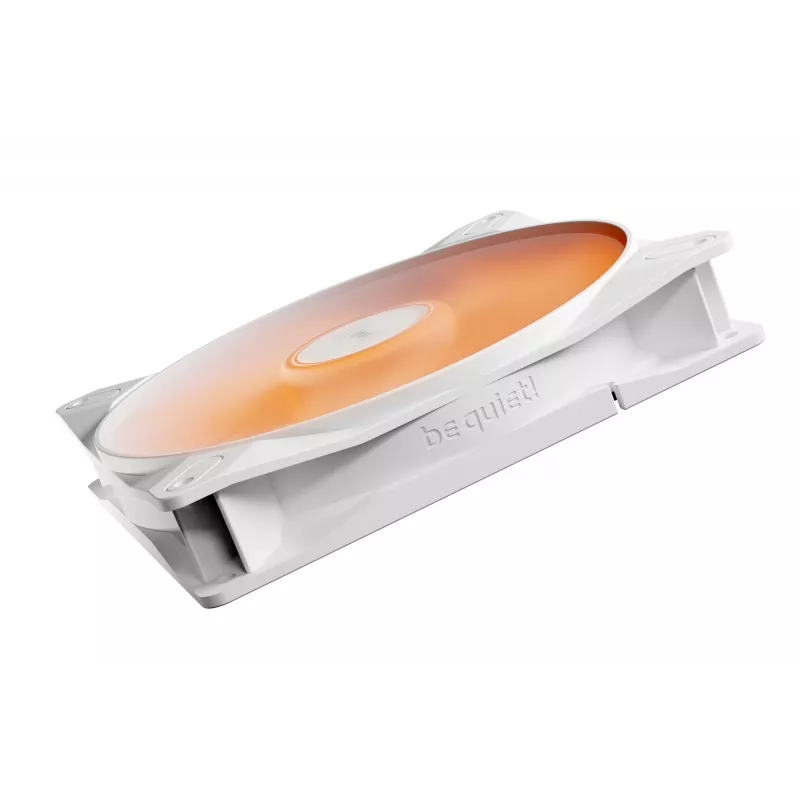 bequiet! LIGHT WINGS LX 140mm PWM 3 rinkinys Baltas — 140×25 mm ventiliatoriai, 1200 RPM, 95 m³/h, RGB šviesos diodai
