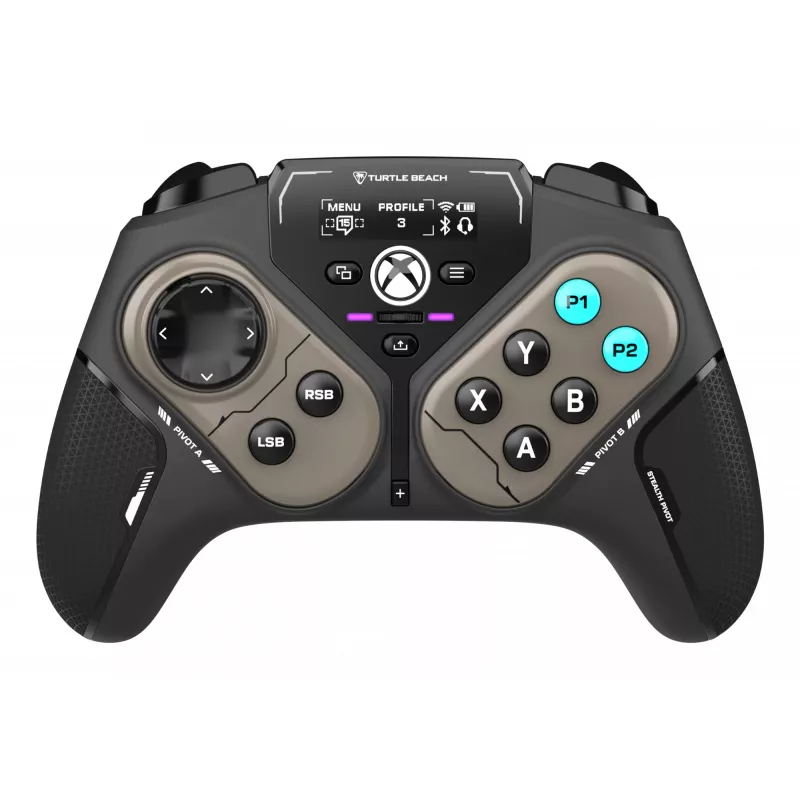 Turtle Beach Stealth Pivot belaidis išmanusis žaidimų valdiklis su besisukančiais moduliais, ekrano skydeliu, Holo efektų svirtimis, perprogramuojamais mygtukais, skirtas Windows PC, Xbox Series X ar S ir Xbox One