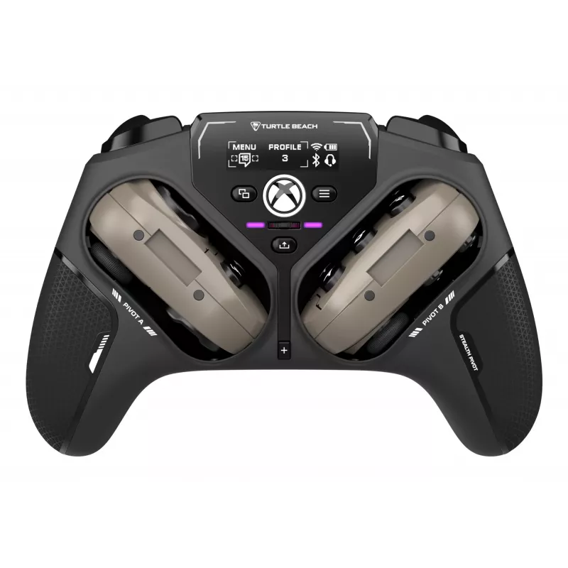 Turtle Beach Stealth Pivot belaidis išmanusis žaidimų valdiklis su besisukančiais moduliais, ekrano skydeliu, Holo efektų svirtimis, perprogramuojamais mygtukais, skirtas Windows PC, Xbox Series X ar S ir Xbox One