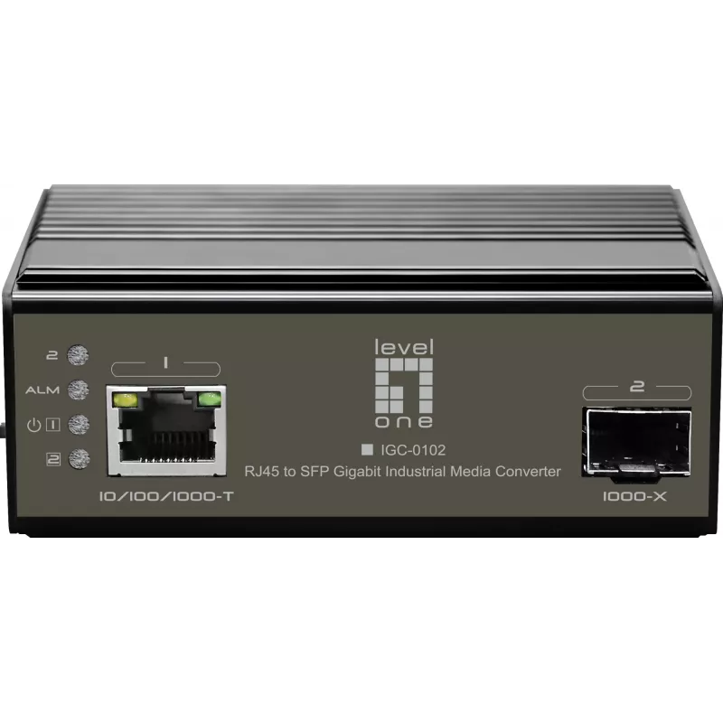 LevelOne IGC-0102 tinklo medijos keitiklis 1000 Mbit/s juodas