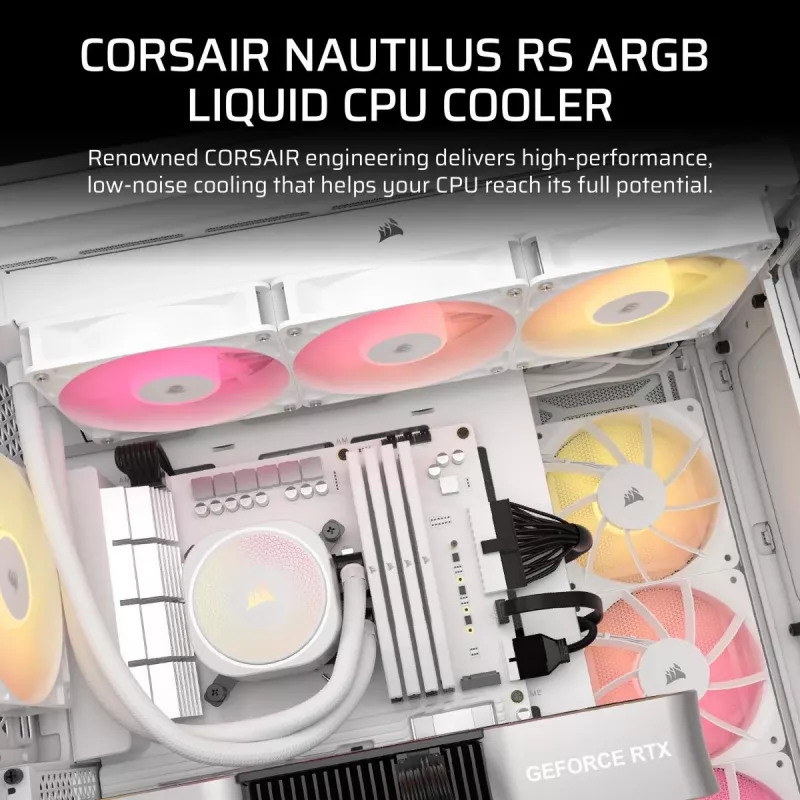 CORSAIR Nautilus 240 Rs ArGB skysčio aušintuvas procesoriui „viskas viename“ juodas