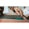 Klaviatūrinis dėklas Logitech Flip Folio QWERTZ Vokiečių iPad Pro/Air 11 colių, Bluetooth, Grafitas, baterija 90 mAh