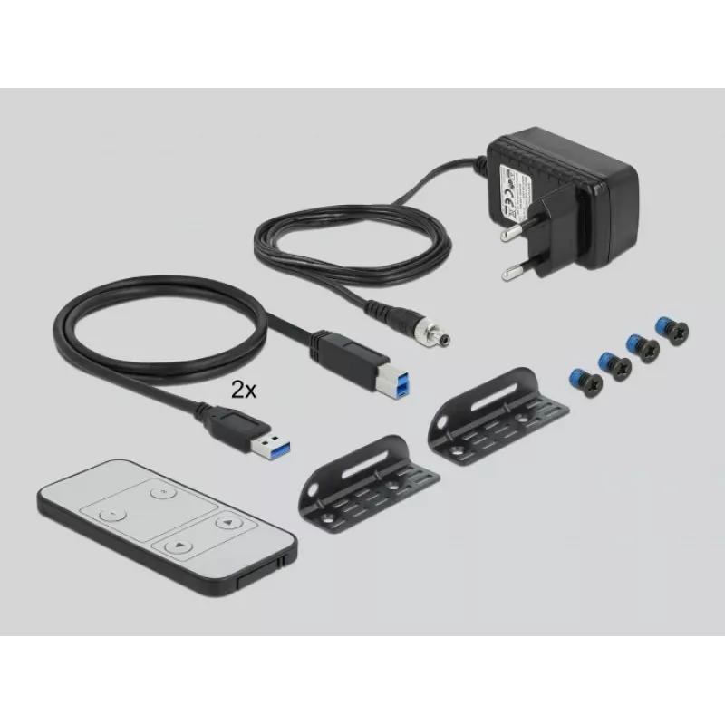 DELOCK DisplayPort 1.4 KVM jungiklis 8K 30Hz USB 3.0 + Garsas