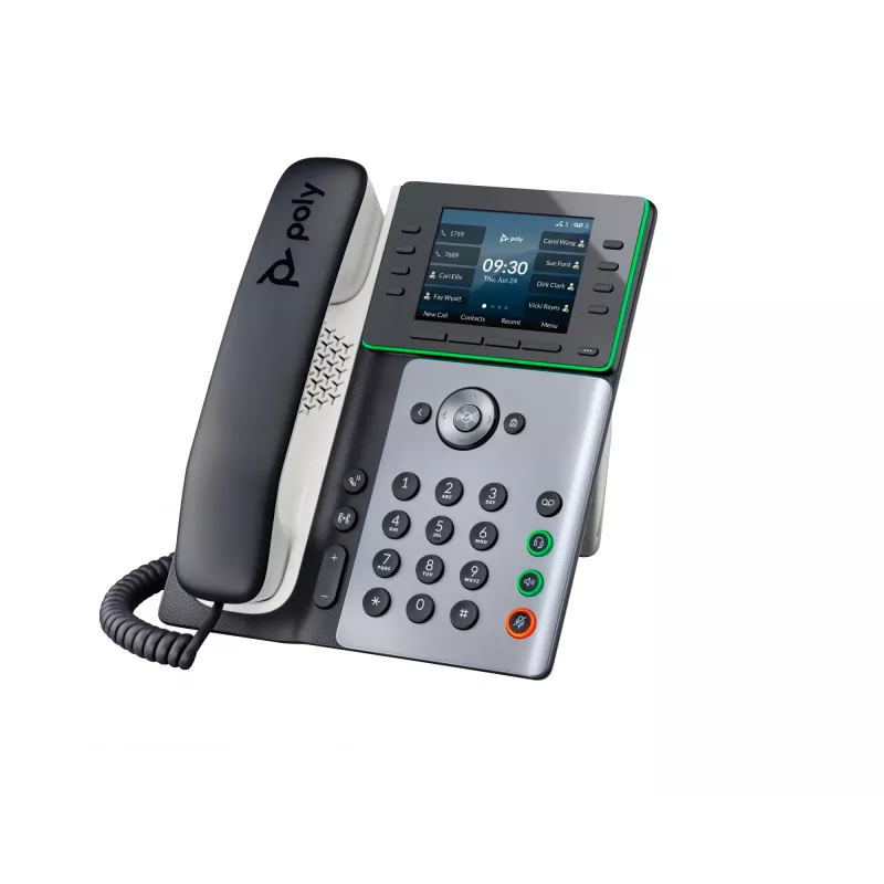 HP Poly Edge E350 IP telefonas su PoE palaikymu, IPS, 320 x 240 pikselių, 4:3, WPA2-Enterprise, EAP-TLS, HTTPS, ENERGY STAR, RoHS, Federal Communications Commission (FCC), CE, BSMI