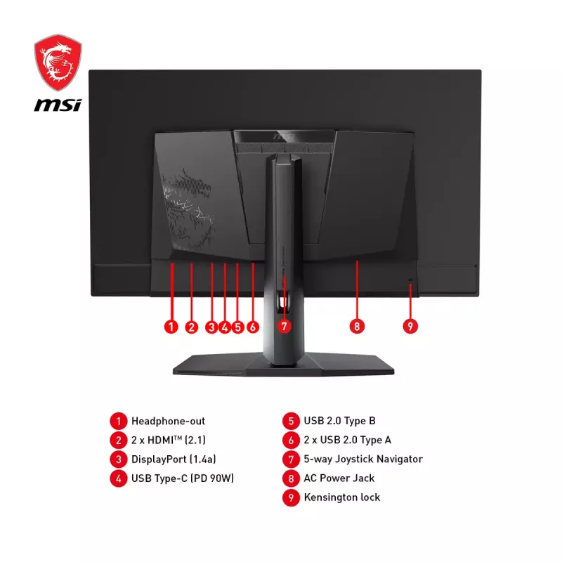 MSI MPG 321URXDE QD-OLED kompiuterio monitorius 80 cm (31,5 colio) 3840 x 2160 pikselių 4K Ultra HD juodas