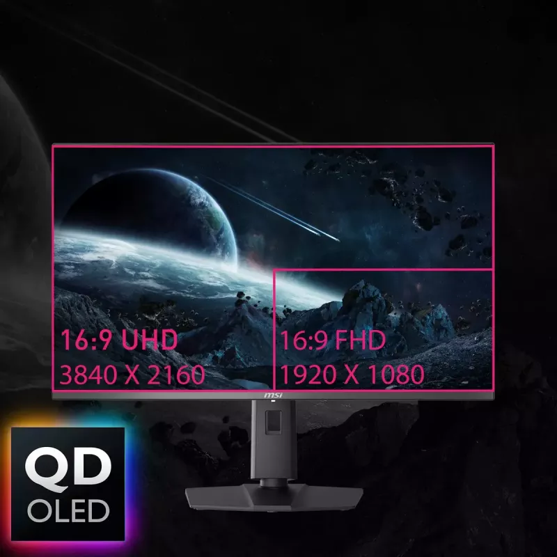 MSI MPG 321URXDE QD-OLED kompiuterio monitorius 80 cm (31,5 colio) 3840 x 2160 pikselių 4K Ultra HD juodas