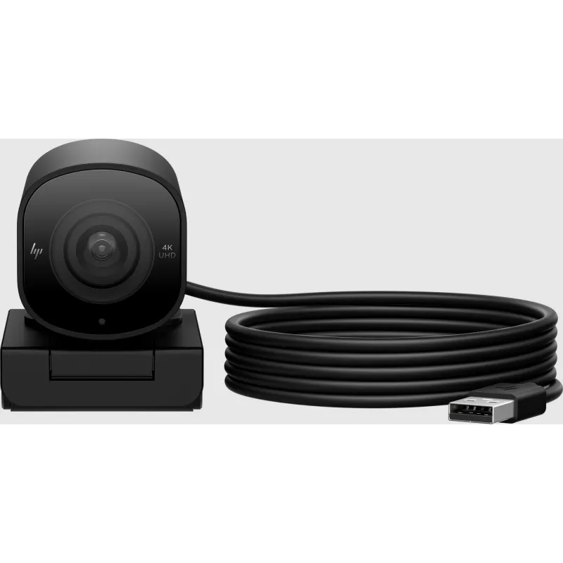 HP 965 4K srautinio transliavimo internetinė kamera, 8 MP, 3840 x 2160 pikselių, Full HD, 60 fps, 1280x720@30fps, 1280x720@60fps, 1920x1080@30fps, 1920x1080@60fps, 3840x2160@30fps, USB
