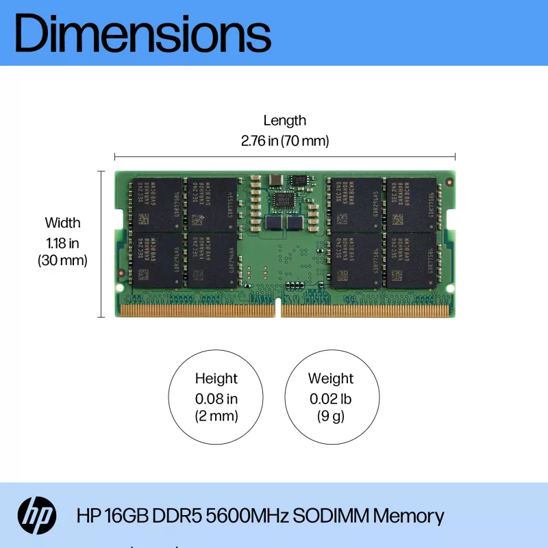 Atminties modulis HP 16GB DDR5 5600 SODIMM 1 x 16 GB 5600 MHz