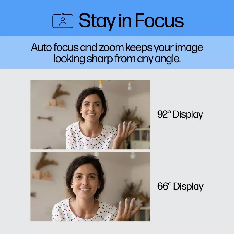 HP 620 FHD Webcam, 4 MP, 1920 x 1080 pikselių, Full HD, 60 kadrų per sekundę, 720p, 1080p, 5x