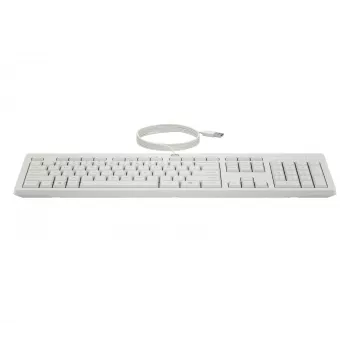 HP 225 laidinis pelės ir klaviatūros rinkinys, pilno dydžio (100%), laidinis, USB, baltas, pelė įtraukta