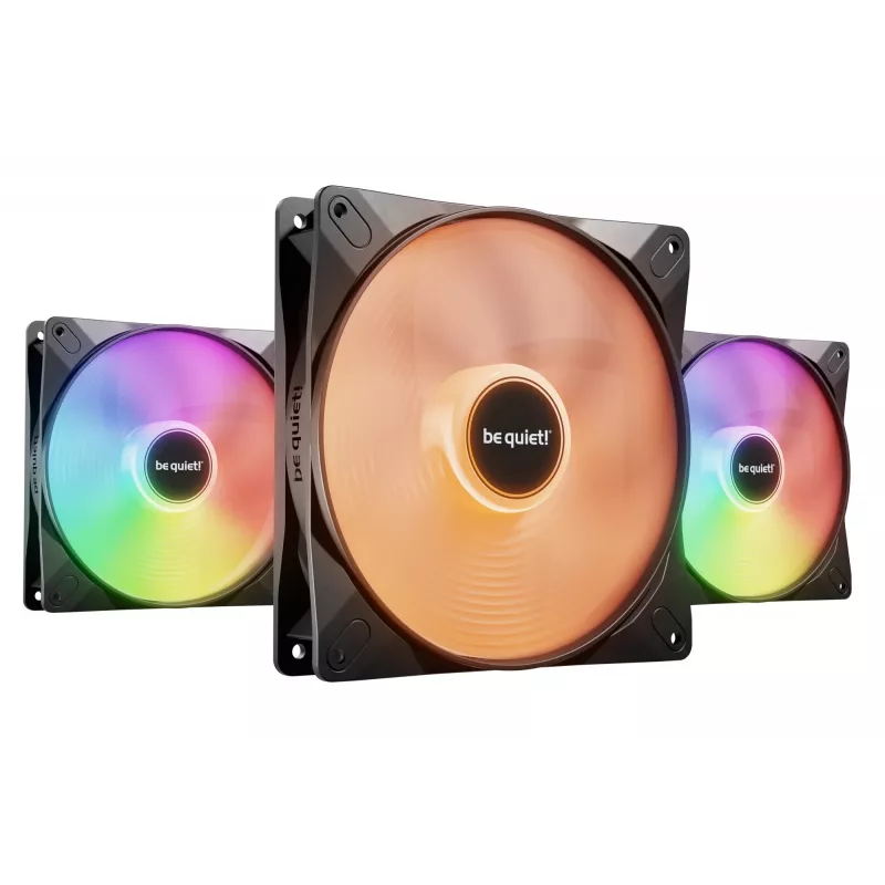 be quiet LIGHT WINGS LX 140mm PWM High Speed 3-Pack Juoda kompiuterio korpuso ventiliatorius 14 cm 3 vnt.