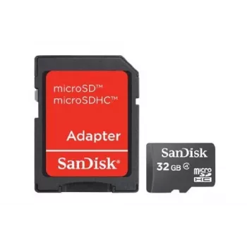 WESTERN DIGITAL SanDisk Micro SDHC atminties kortelė Class 4 32 GB + SD adapteris