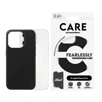 PanzerGlass CARE™ by ® Case Juoda iPhone 15 Pro